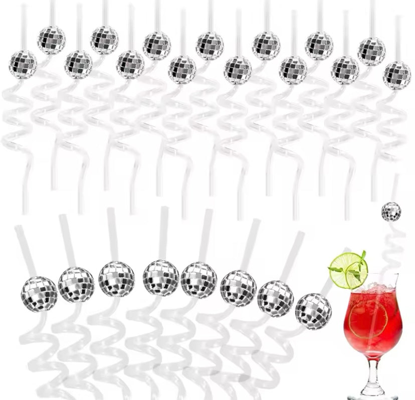 Disco ball straw