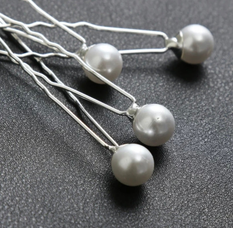 Pearl hair pins (Set of 20 in assorted sizes)