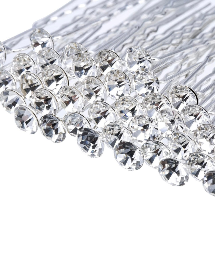 Crystal hair pins (Set of 20)