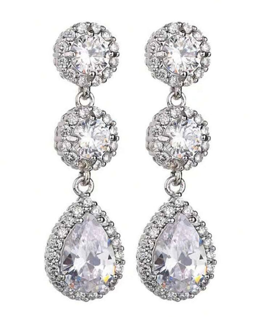 Arella Cubic Zirconia Drop Earrings