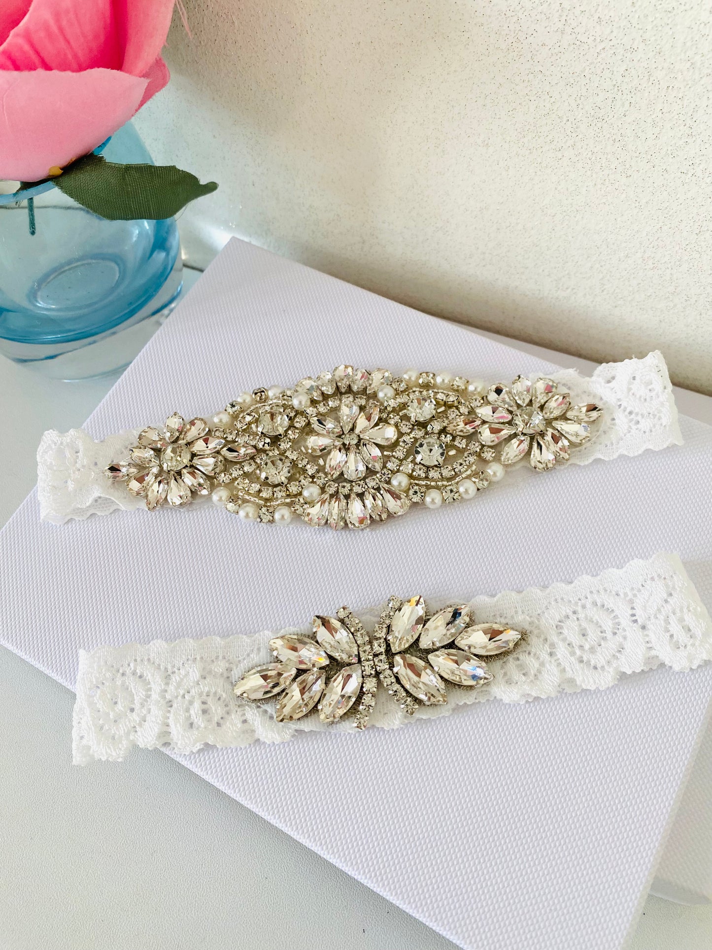 Crystal garter set