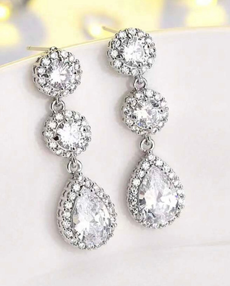 Arella Cubic Zirconia Drop Earrings