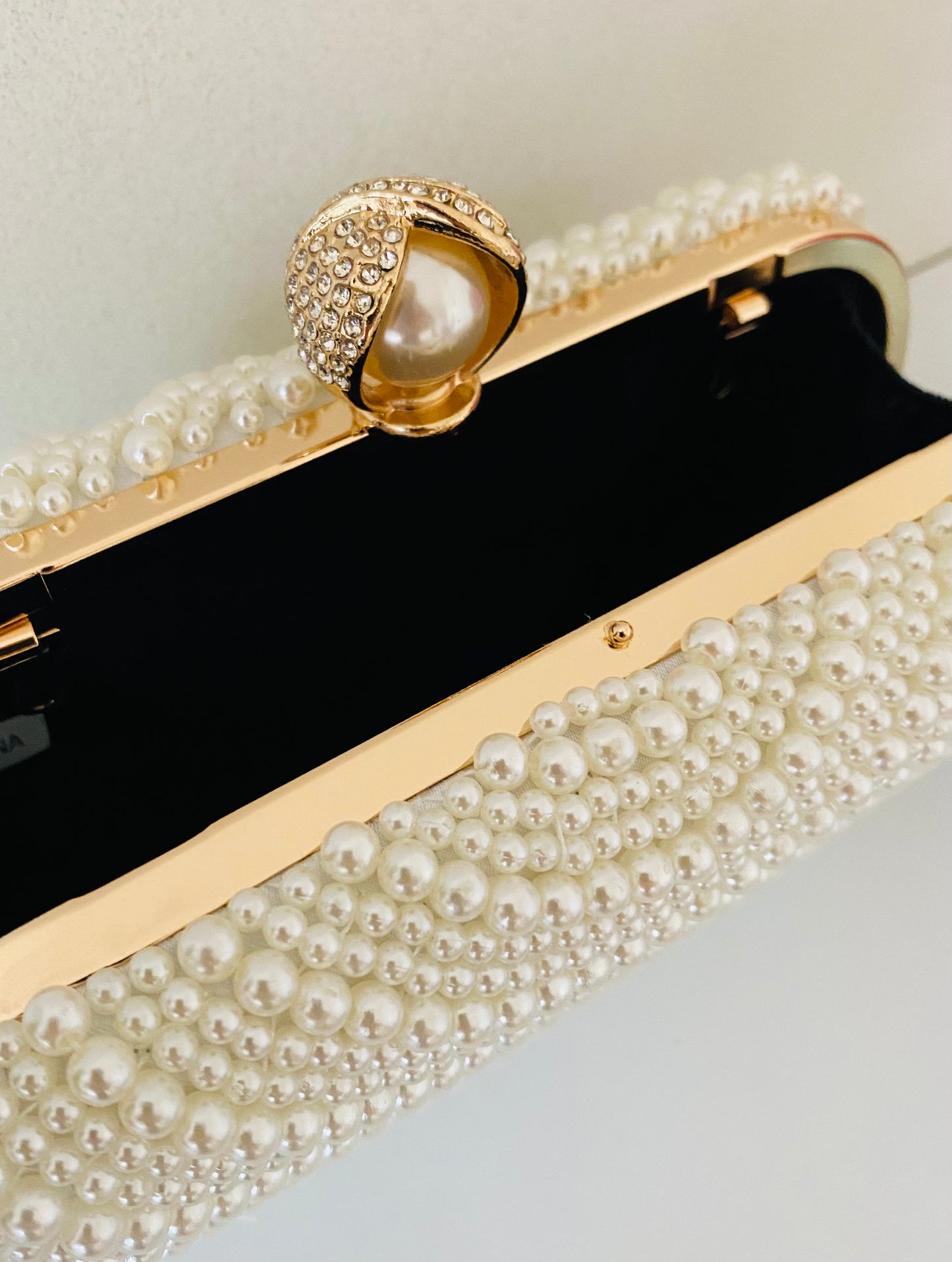 Celeste Ivory Pearl Clutch